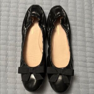 Stuart Weitzman Black Leather Ballet Flats. Size 6